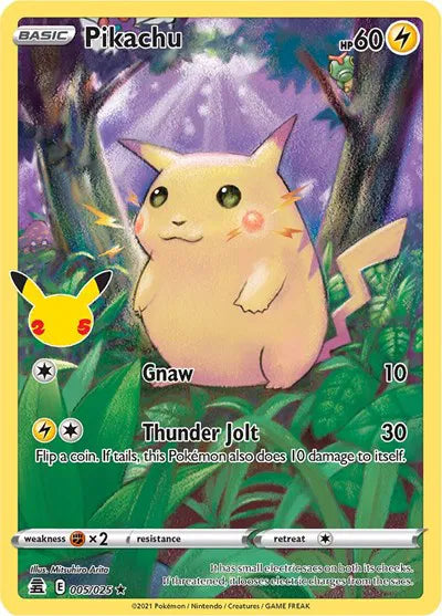 Pikachu Pokemon • Holo Rare • 005/025 (B)