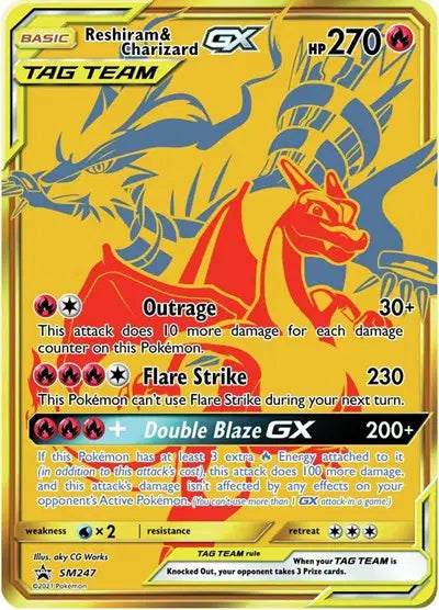 Reshiram & Charizard GX Pokemon • Promo • SM247 (B)