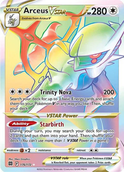 Arceus VSTAR - Hyper Rare - 176/172 ARK 9.5