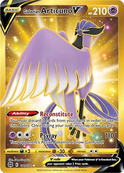 Galarian Articuno V (Secret) Ultra Rare 181/172