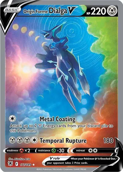Origin Forme Dialga V (Alternate Full Art) Astral Radiance  Ultra Rare  177/189