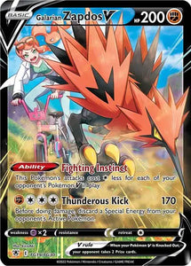 Galarian Zapdos V Astral Radiance Trainer Gallery  Ultra Rare  TG19/TG30