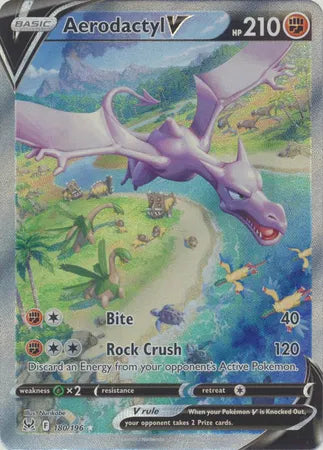 Aerodactyl V (Alternate Full Art) Lost Origin Secret Rare • 180/196 Holofoil