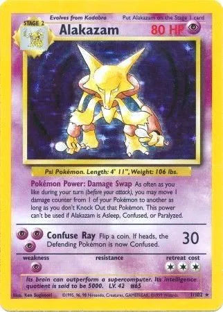 Alakazam Pokemon • Holo Rare • 1 PSA 6 (B)