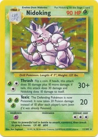 Nidoking - Holo Rare - 11/102 MP