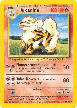 Arcanine - Rare - 23/102 Unlimited MP