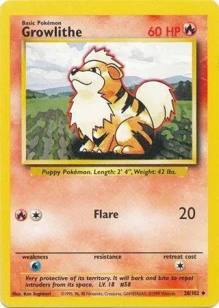 Growlithe - Uncommon - 28/102 Unlimited DMG