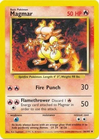 Magmar - Uncommon - 36/102 Unlimited MP