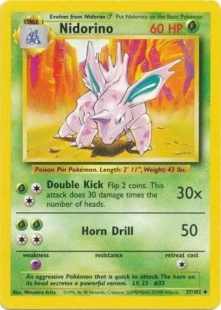 NIdorino - Uncommon - 37/102 Unlimited HP