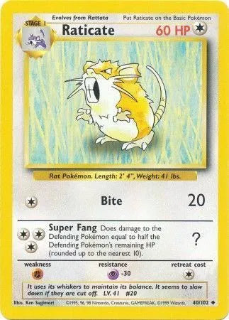Raticate - Uncommon - 40/102 Unlimited