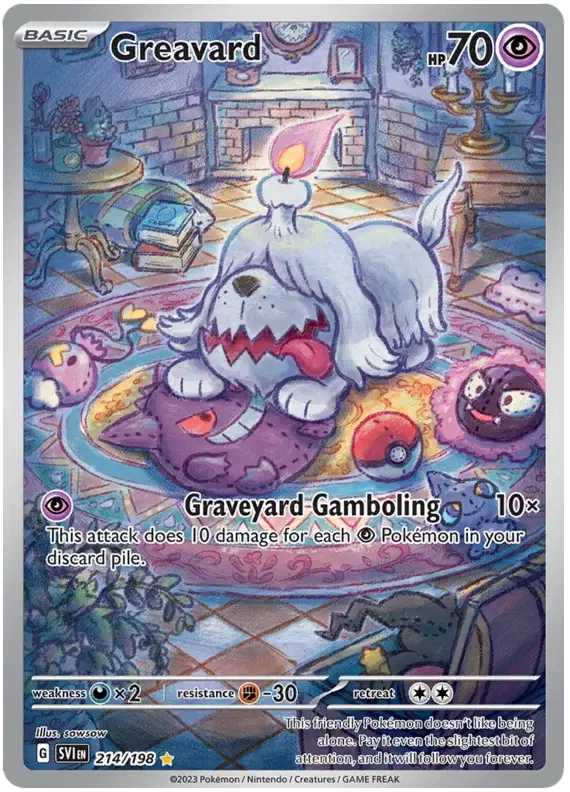 Greavard Pokemon • Illustration Rare • 214/198