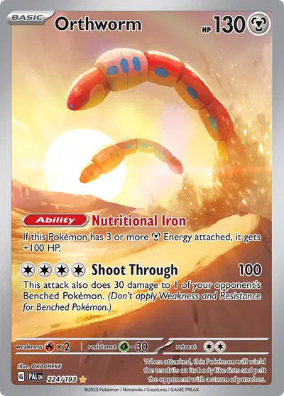 Orthworm Paldea Evolved  Illustration Rare • 224/193 Holofoil
