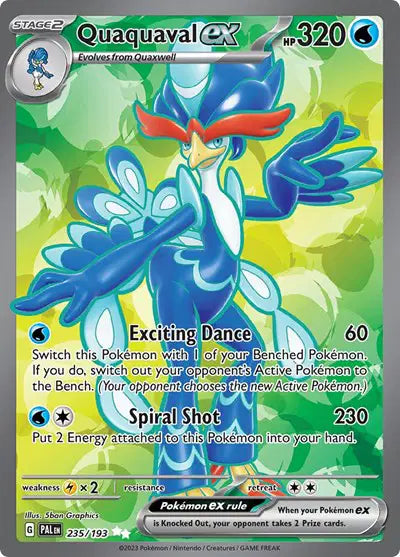 Quaquaval ex Paldea Evolved  Ultra Rare • 235/193 Holofoil