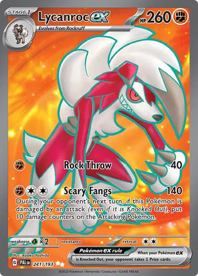 Lycanroc ex Pokemon • Ultra Rare • 241/193