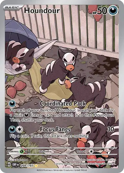 Houndour Pokemon • Illustration Rare • 204/197 (B)