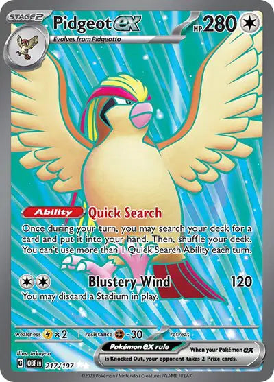 Pidgeot ex Pokemon • Ultra Rare • 217/197