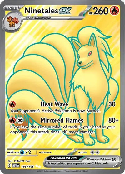 Ninetales EX - Ultra Rare - 186/165