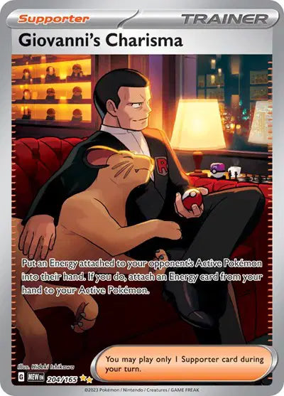 Giovanni's Charisma Pokemon • Special Illustration Rare • 204/165 (B)