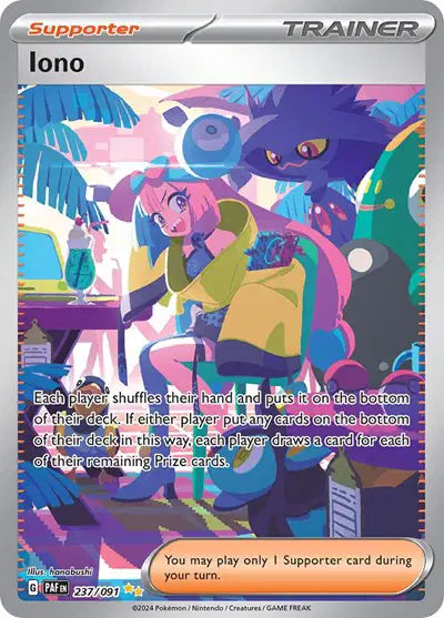 Iono 237/091 Paldean Fates  Special Illustration Rare  237/091