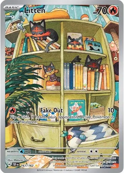 Litten Pokemon • Illustration Rare • 167/162 (B)
