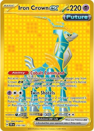 Iron Crown ex Pokemon • Hyper Rare • 216/162 (B)