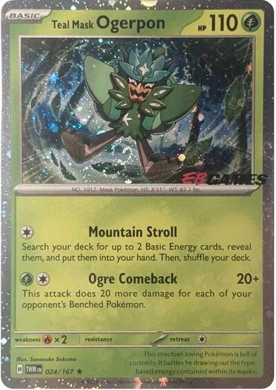 Teal Mask Ogerpon (Cosmos Holo) (EB Games Exclusive) (B)