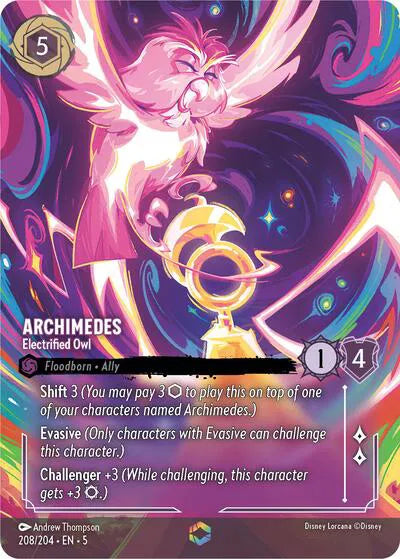 Archimedes - Electrified Owl (Enchanted) Shimmering Skies Enchanted • 208/204 Holofoil