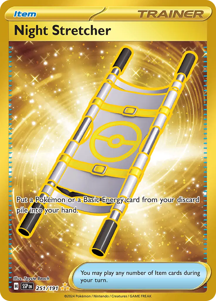 Night Stretcher Surging Sparks  Hyper Rare • 251/191 Holofoil