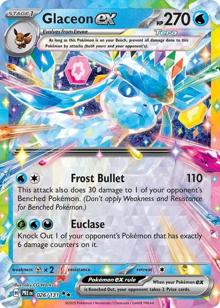 Glaceon ex Prismatic Evolutions  Double Rare  026/131