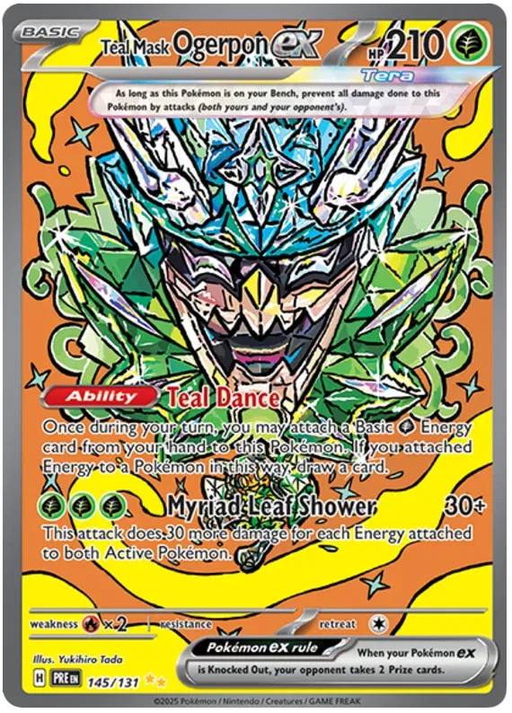 Teal Mask Ogerpon ex Pokemon • Special Illustration Rare • 145/131 (B)