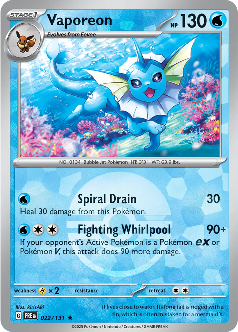 Vaporeon - Pokeball Holo - 022/131