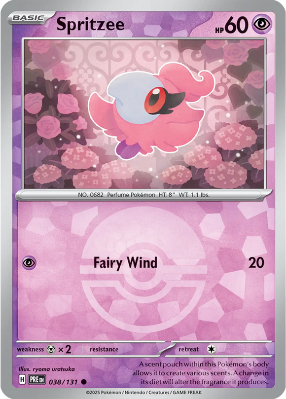 Spritzee (Poke Ball Pattern) Prismatic Evolutions  Common  038/131