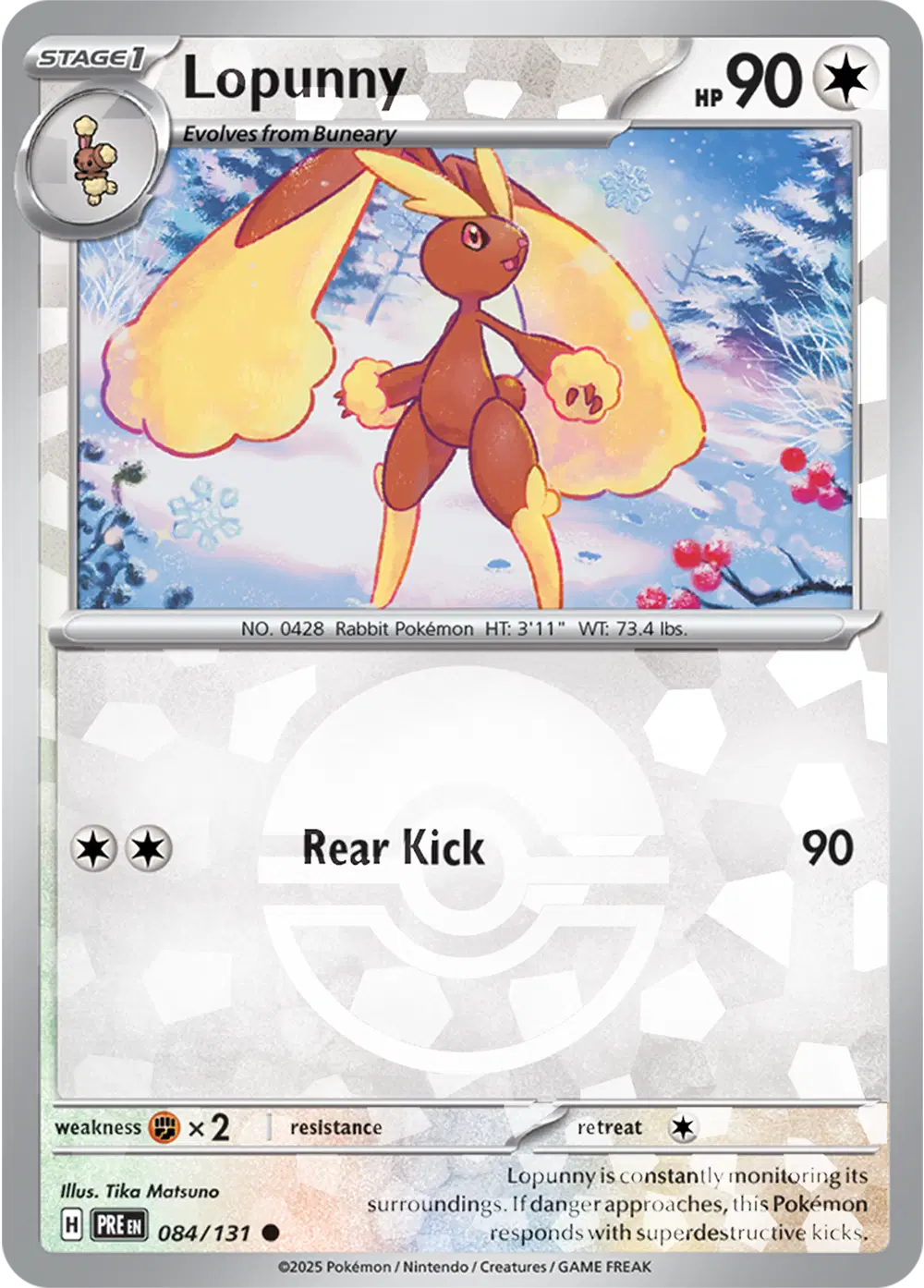 Lopunny (Poke Ball Pattern) Common 084/131 Prismatic Evolutions