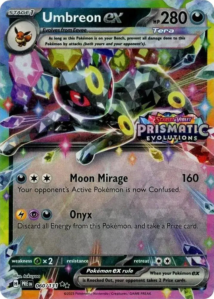 Umbreon Ex Surprise Box Promo 060/131 Pokemon Prismatic Evolutions Stamp SEALED