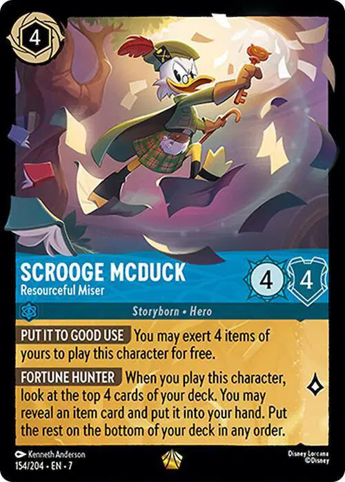 Scrooge McDuck - Resourceful Miser Archazia's Island  Legendary • 154/204 Normal