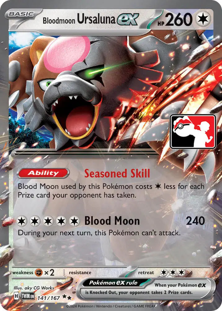 Bloodmoon Ursaluna EX - Double Rare Play Stamp - 141/167