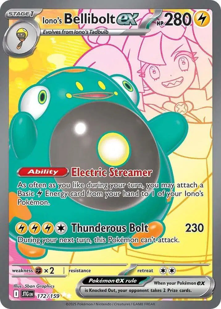 Iono's Bellibolt ex Journey Together  Ultra Rare  172/159
