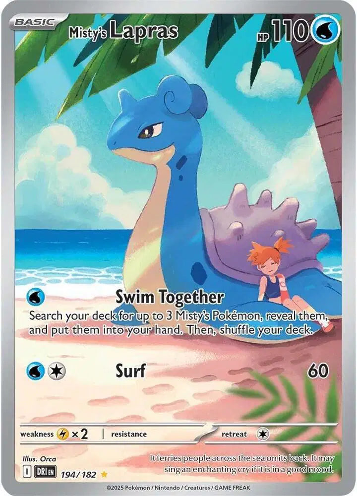 Misty's Lapras Pokemon • Illustration Rare • 194/182 (B)