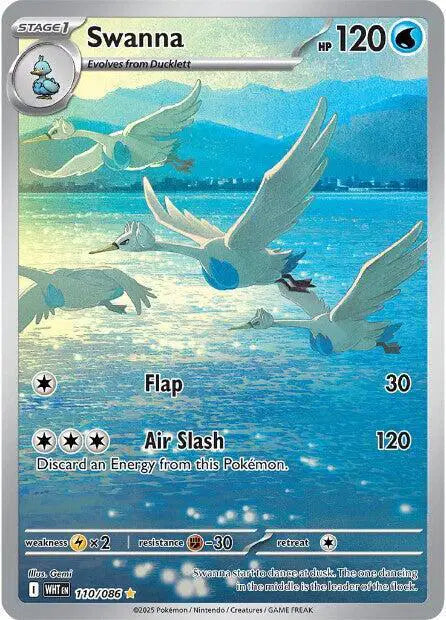 Swanna Pokemon • Illustration Rare • 110/086 (B)