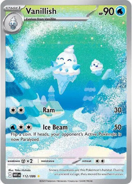 Vanillish Pokemon • Illustration Rare • 112/086 (B)