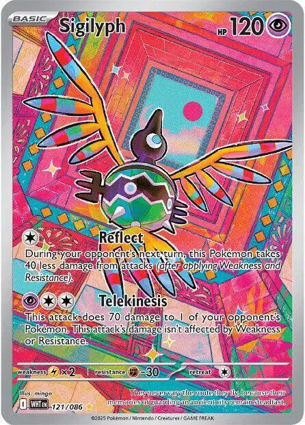 Sigilyph White Flare  Illustration Rare