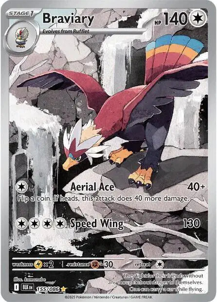 Braviary Pokemon • Illustration Rare • 155/086 (B)