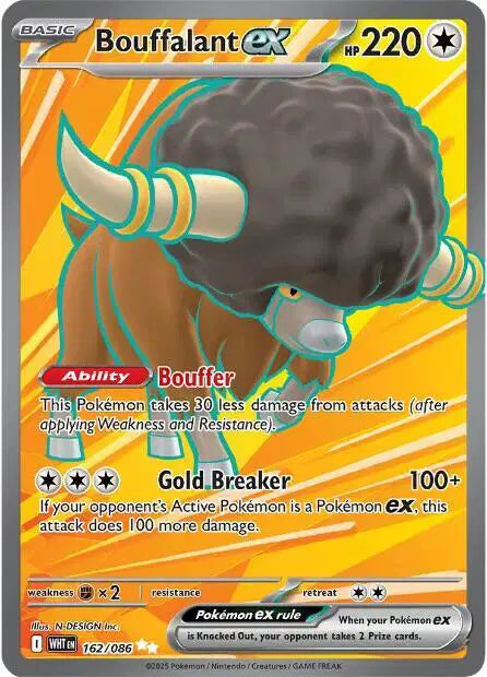 Bouffalant ex Pokemon • Ultra Rare • 162/086 White Flare (T)