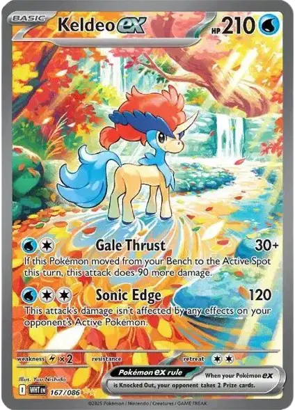Keldeo ex Pokemon • Special Illustration Rare • 167/086 (B)