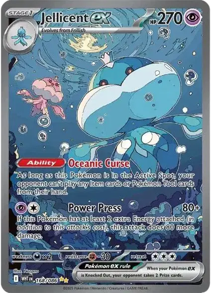 Jellicent ex White Flare  Special Illustration Rare  168/086