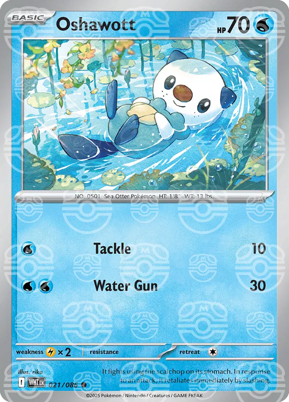 Oshawott (Master Ball Pattern) Pokemon • Common • 021/086 (B)