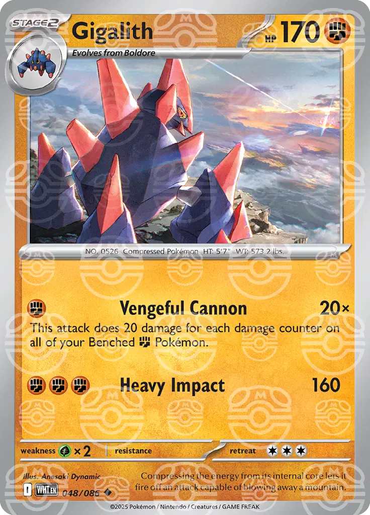 Gigalith (Master Ball Pattern) Pokemon • Uncommon • 048/086 (B)
