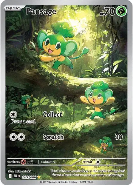 Pansage Black Bolt  Illustration Rare  089/086