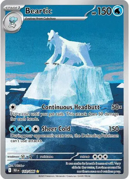 Beartic Pokemon • Illustration Rare • 110/086 (B)