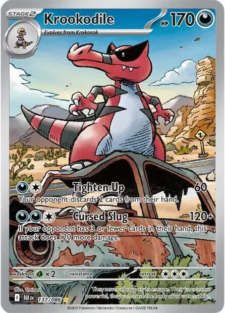 Krookodile Black Bolt  Illustration Rare  137/086